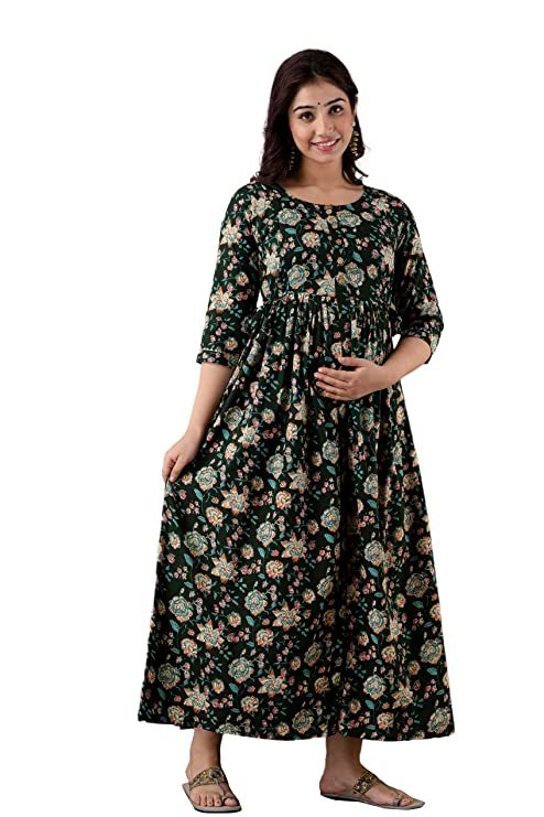 Attractive Pregnant / Maternity Women Kurti Gown Suit Easy baby Feeding ... - $35.09