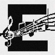 Pepita Needlepoint Canvas: Letter E Music Notes, 7&quot; x 7&quot; - $50.00+