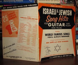 Jaffe, Ben And Jack Kammen Israeli &amp; Jewish Song Hits For Guitar And Violin Vin - £104.42 GBP
