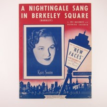 Sheet Music A Nightingale Sang In Berkeley Square Kate Smith Vintage 1940 - $14.99