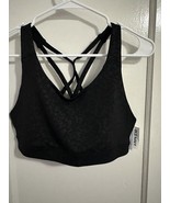 Old Navy Active Core Medium Support Sports Bra Black Leopard Print Size ... - $19.99