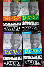 Tae Bo Billy Blanks Set Of 4 VHS Fitness Workout Tapes, Basic Thru Advan... - £7.65 GBP