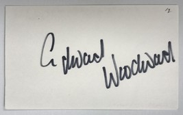 Edward Woodward (d. 2009) Signed Autographed 3x5 Index Card #9 - £19.65 GBP
