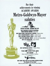 1966 MGM Academy Awards / Dr Zhivago ORIGINAL Vintage 9x12 Industry Ad - £15.76 GBP
