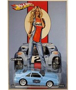 &#39;84 Ford Mustang Custom Hot Wheels Gulf Racing Series Car w/ Real Riders - $125.02 CAD