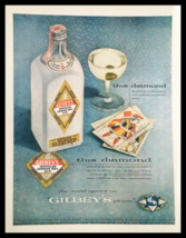 1955 Gilbey&#39;s Distilled London Dry Gin Vintage Print Ad - $264.68 MXN