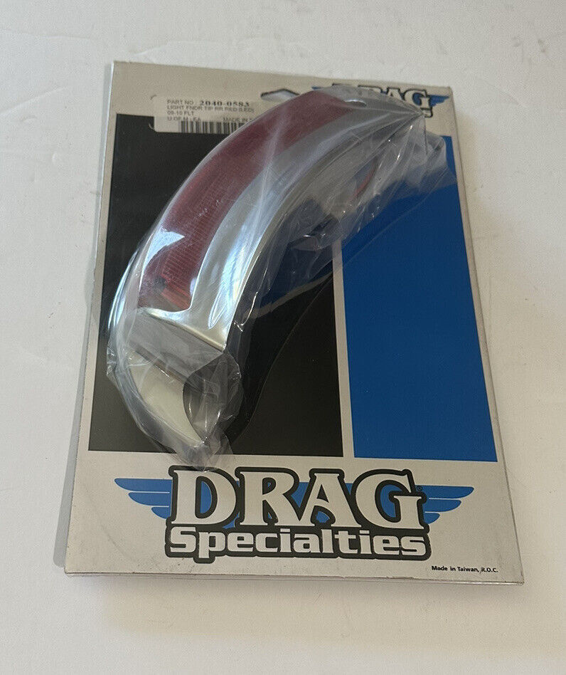 Drag Specialties Rear Fender Tip Light LED Red Lens Harley FLH 09-13 2040-0583 - £38.48 GBP