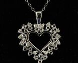 MODERN Fine Jewelry RSE JC Penny Sterling Silver Diamond Heart Pendant N... - $25.90
