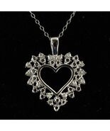 MODERN Fine Jewelry RSE JC Penny Sterling Silver Diamond Heart Pendant N... - $25.90