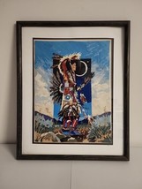 Framed Needlepoint Native American Pow Wow Dancer Jolene Thompson 1994 Dimension - £111.79 GBP