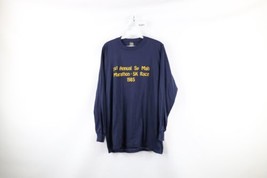 Vintage 80s Russell Athletic Mens Large Sy Mah Marathon Long Sleeve T-Shirt USA - £46.67 GBP