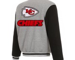 NFL Kansas City Chiefs  Reversible Full Snap Fleece Jacket JHD Embroider... - $134.99