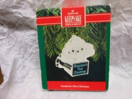 Hallmark Keepsake &quot;Grandson&#39;s First Christmas&quot; 1990 Acrylic Ornament NEW... - $5.69