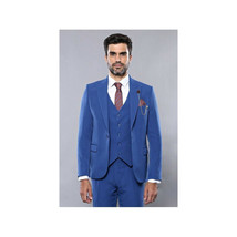 Men 3 Piece Suit WESSI by J.VALINTIN Extra Slim Fit JV3 Light Blue TURKEY USA image 6