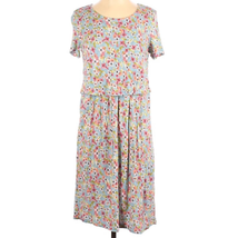 J Jill Floral Blue Spring Garden Layered Short Sleeve Dress with Pockets XS - £31.97 GBP