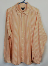 Johnston &amp; Murphy Tailored Fit XXL Dress Shirt Cotton Modern Striped Col... - $24.70