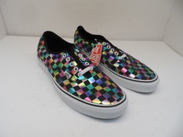Vans Men&#39;s 508731 Iridescent Rainbow Metallic Shimmer Checkered Skate Shoe 12M - £53.14 GBP