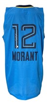 Ja Morant Signed Memphis Light Blue Pro-Style Basketball Jersey BAS - £174.83 GBP