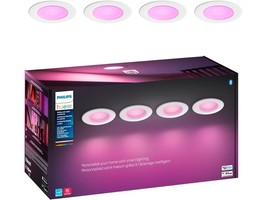 Philips Hue White and Color Ambiance 5-6&quot; High Lumen Recessed Downlight (4-pack) - £241.57 GBP