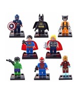 8 piece Super Heroes Minifigures Blocks Thor,Batman,Superman and More! - £25.93 GBP