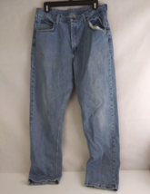 Vintage Wrangler Men&#39;s Distressed Low Rise Straight Leg Jeans Size 34x34 - $13.81