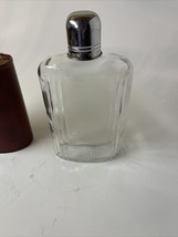 Vintage Glass Hip Flask 6 X 3.5&quot; - £22.02 GBP