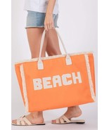 Embroidered Beach Tote Bag with Fringe - Zipper Closure & Inner Pocket - $24.50