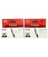 2 Genuine OEM Canon Pixma 281 BK 281 BK Chromalife 100 CLI-281 - $39.26 CAD