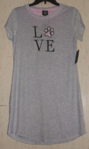 Nwt Womens $36 Laura Ashley &quot;Love&quot; Heather Gray Super Soft Knit Nightgown Size S - £22.03 GBP