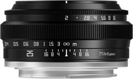 Ttartisan 25Mm F2 Wide-Angle Aps-C Camera Lens Large Aperture Manual, Pro1. - $82.95
