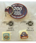 WIBC USBC Womens International Bowling Congress Pin Backs Patch 200 500 ... - $24.44 CAD