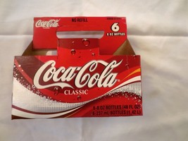 Coca-Cola Classic 6 Pack Carrier Carton 8oz No Refill Bottles Paperboard... - £0.77 GBP