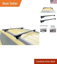 Secure 53" Black Crossbars Roof Racks - Ideal for Kayak, Ski, and Bike T... - $205.80