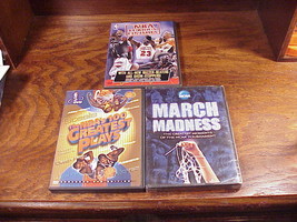 Lot of 3 Basketball DVDs, NBA Furious Finishes, 100 Greatest Plays March Madness - £11.81 GBP