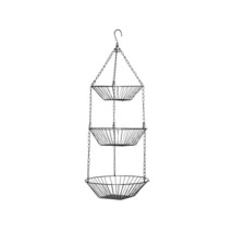 Premier Housewares 3-Tier Chrome Hanging Baskets, 28 x 71 cm  - $38.00