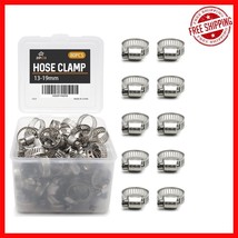 80 Pack Stainless Steel Hose Clamps - 13-19mm Adjustable Worm Gear Clamps - $707.16 MXN