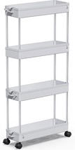 Spacekeeper Slim Rolling Storage Cart 4 Tier Bathroom Organizer Mobile, ... - $744.66 MXN