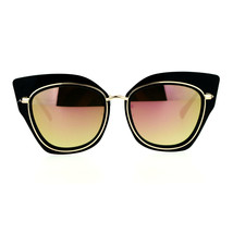 Oversized Womens Sunglasses Big Square Butterfly Double Frame Mirror Lens - £9.50 GBP