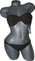 NWT GOTTEX swimsuit bikini strapless bandeau padded chain side bottoms brown 8 - £57.54 GBP