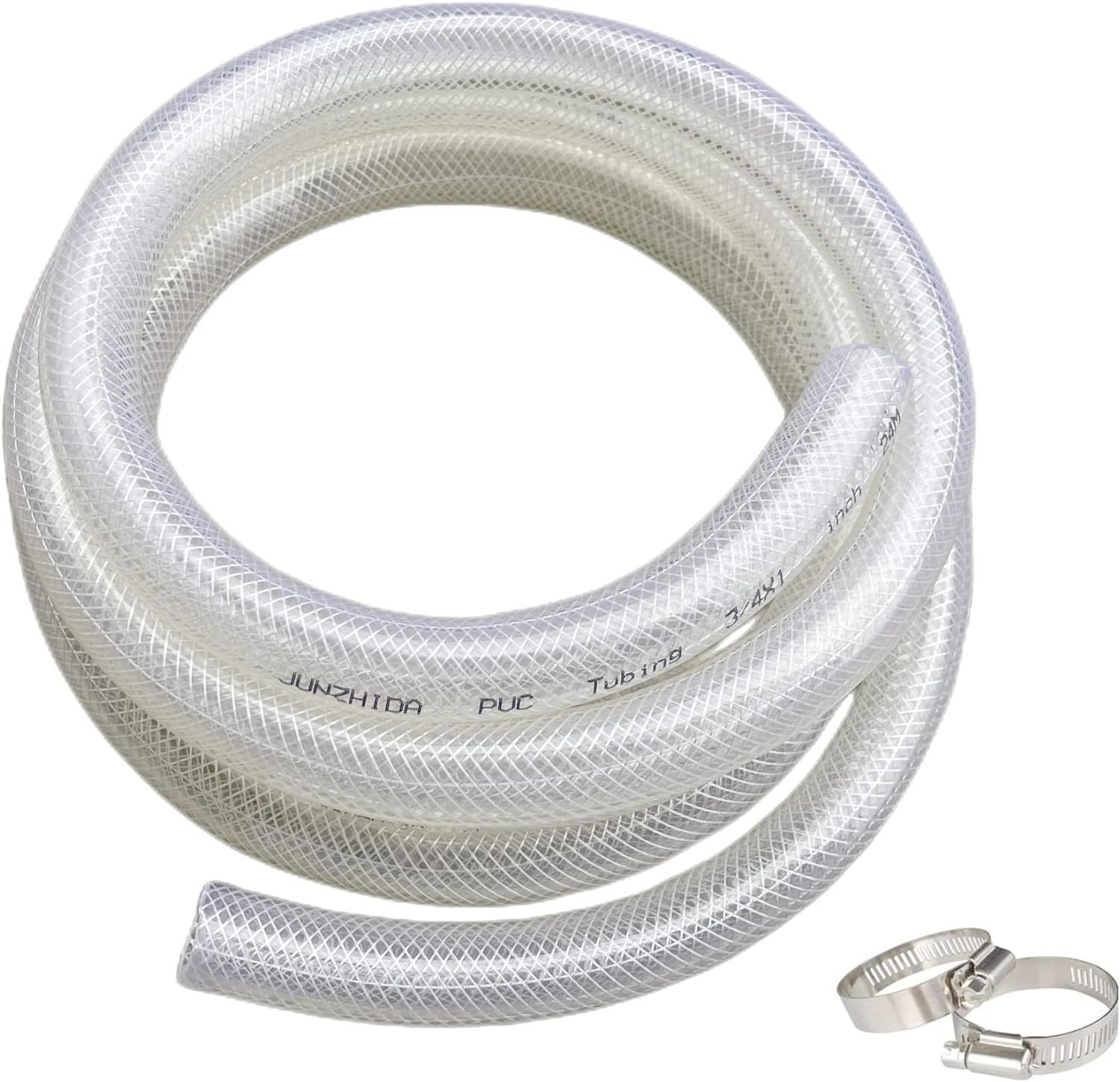 3/4&quot; Id X 1&quot; Od - 10 Ft High Pressure Braided Clear Pvc Vinyl Tubing Fle... - $44.99