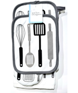 Kitchen Designs 2 Kitchen Towels 16x26in 2 Pot Holders 7x9in 1 Oven Mitt... - $35.64 CAD