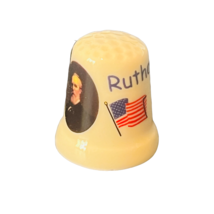 Rutherford B Hayes 19th US President Thimble Franklin Mint Danbury figurine flag - £15.50 GBP