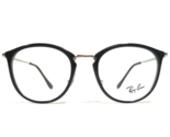 Ray-Ban Eyeglasses Frames RB7140 5852 Black Silver Round Full Rim 49-20-150 - £95.42 GBP