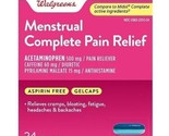 Walgreens Menstrual Complete Pain Relief 24 Gelcaps  Exp 05/2025 - $15.34