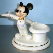 Lenox Disney Mickey’s Grand Evening Votive Candle Holder Figurine 2001 New - $44.50