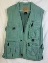 Vintage Eddie Bauer Vest Safari Hunting Safari Hiking Fishing Green Men’... - $39.99