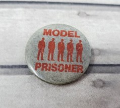 Model Prisoner Pinback Button VTG 1987 Music Band Obscure Fedora Men Sil... - £5.75 GBP