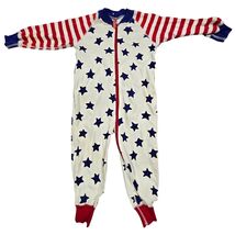Hanna Andersson Baby Zip Pajamas Jumpsuit Stars Stripes Red White Blue S... - $15.84