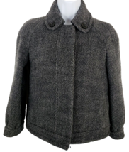 J. Crew Wool Jacket Size 2 Womens Gray Collared - £24.93 GBP