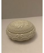 Lenox Rose Jewelry/Trinket Egg Shaped Cream Music Box Collection Vintage - $380.59 MXN